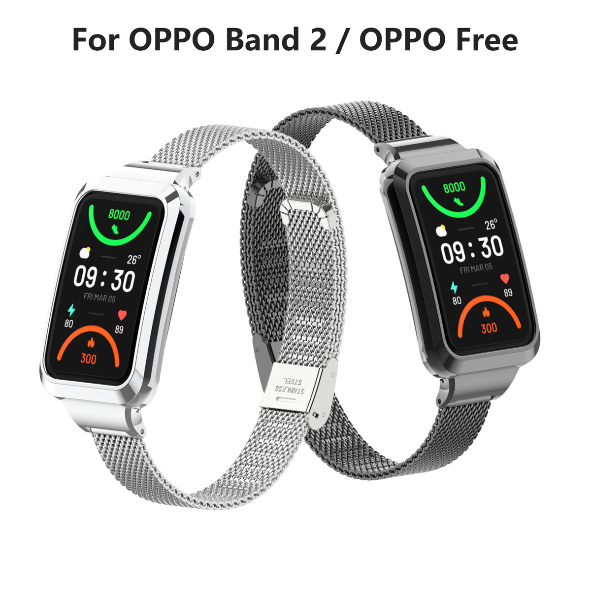 Mesh Strap Metal - Pasuje do Oppo Band 2 Pasek