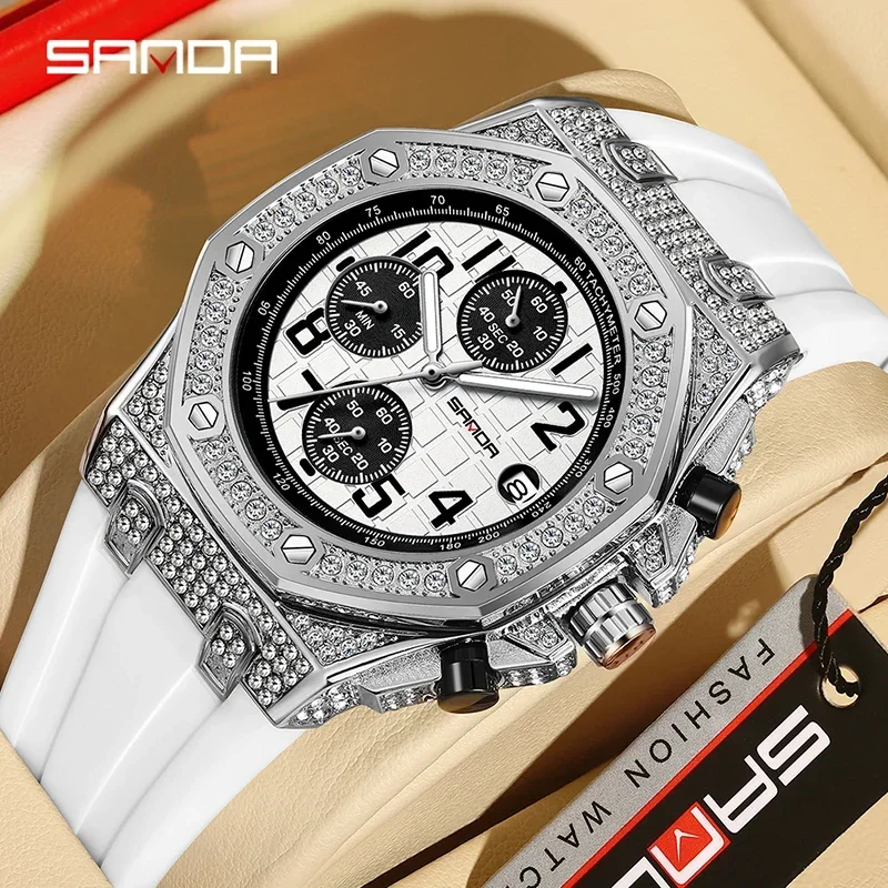 Zegarek męski SANDA 7026, kwar – Rubber Strap Diver recenzja i cena