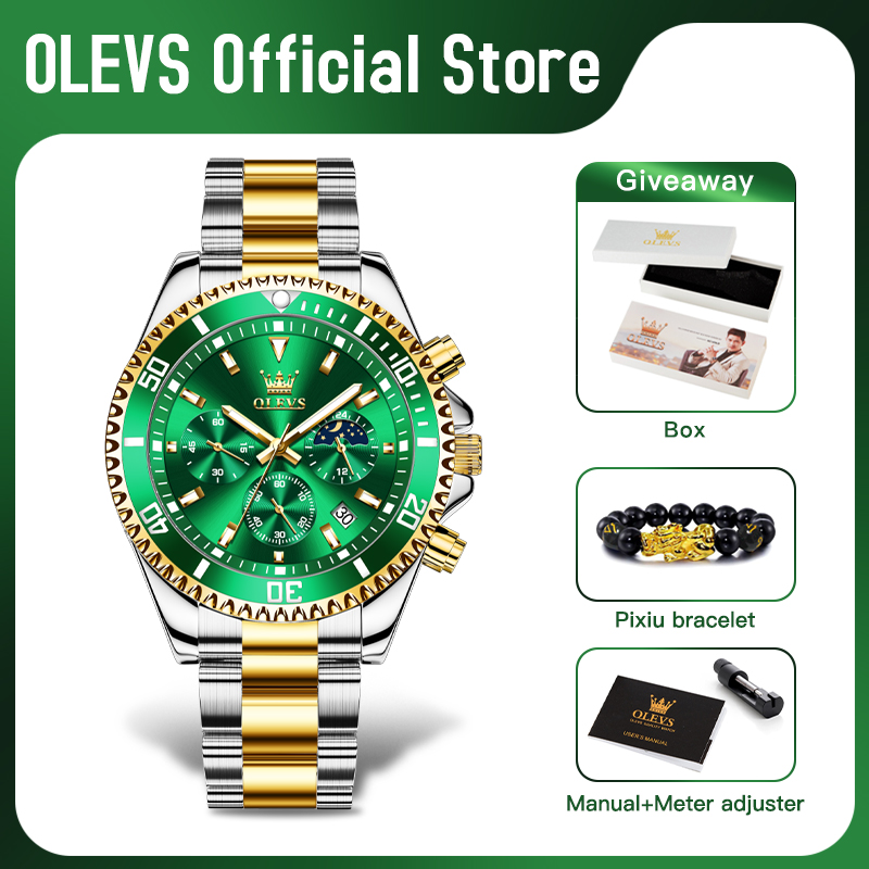 Zegarek męski OLEVS 2870, luks – Rolex Watch Submariner recenzja i cena